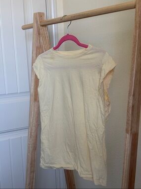 a new day Pale Yellow Muscle Tee